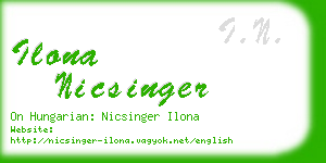 ilona nicsinger business card